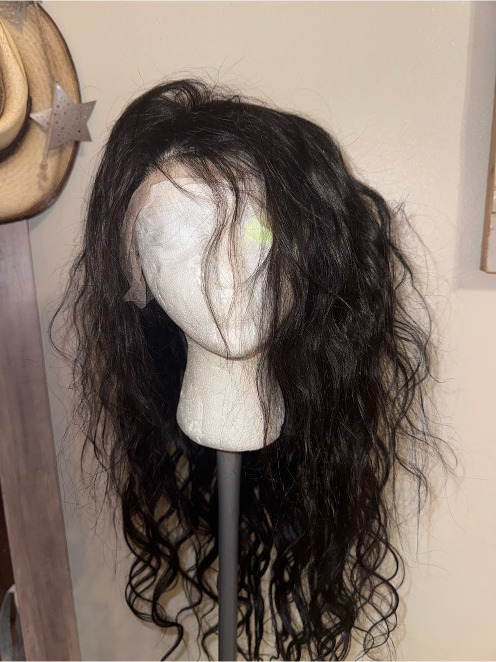 Wavy Lace Front Wig in Natural Black — Long, Voluminous Style